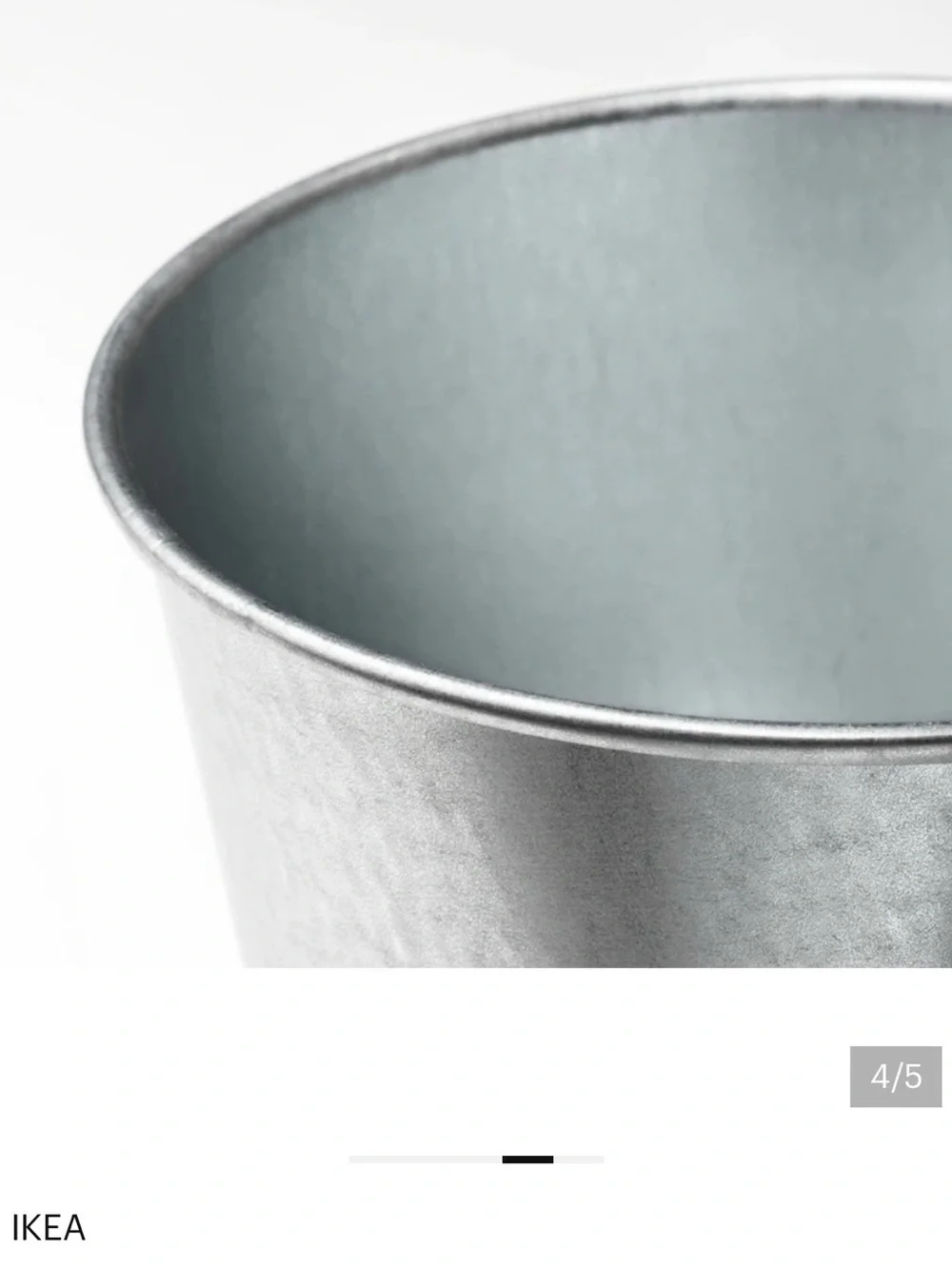 Bundle of 15 IKEA Metal Plant Pot in Silver Finish
